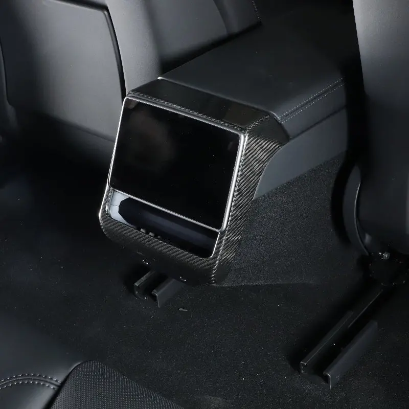 Carbon Fiber Backseat Vent Cap Cover For Model 3 Highland & New Model Y 1