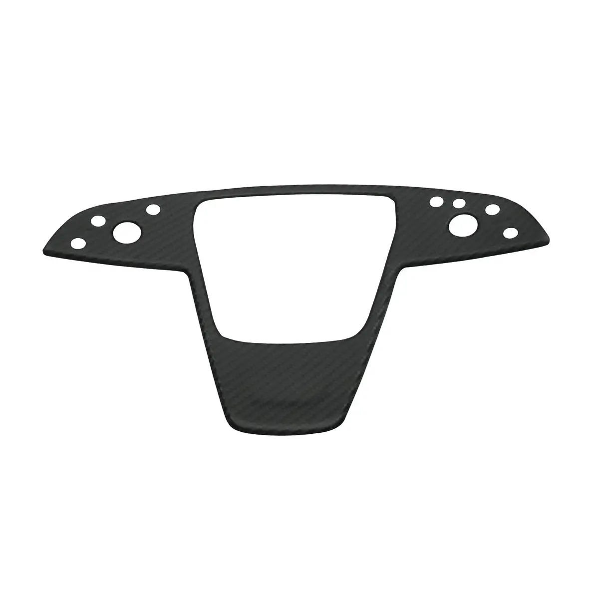 Carbon Fiber Yoke Steering Wheel Trim Panel Cover For Model S/X 2021+ 1