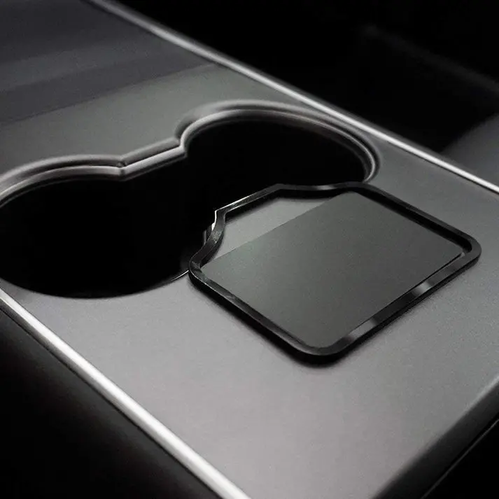 Acrylic Center Console Card Key Holder For Model 3/Y | Gloss Black | Anti-Slip 1
