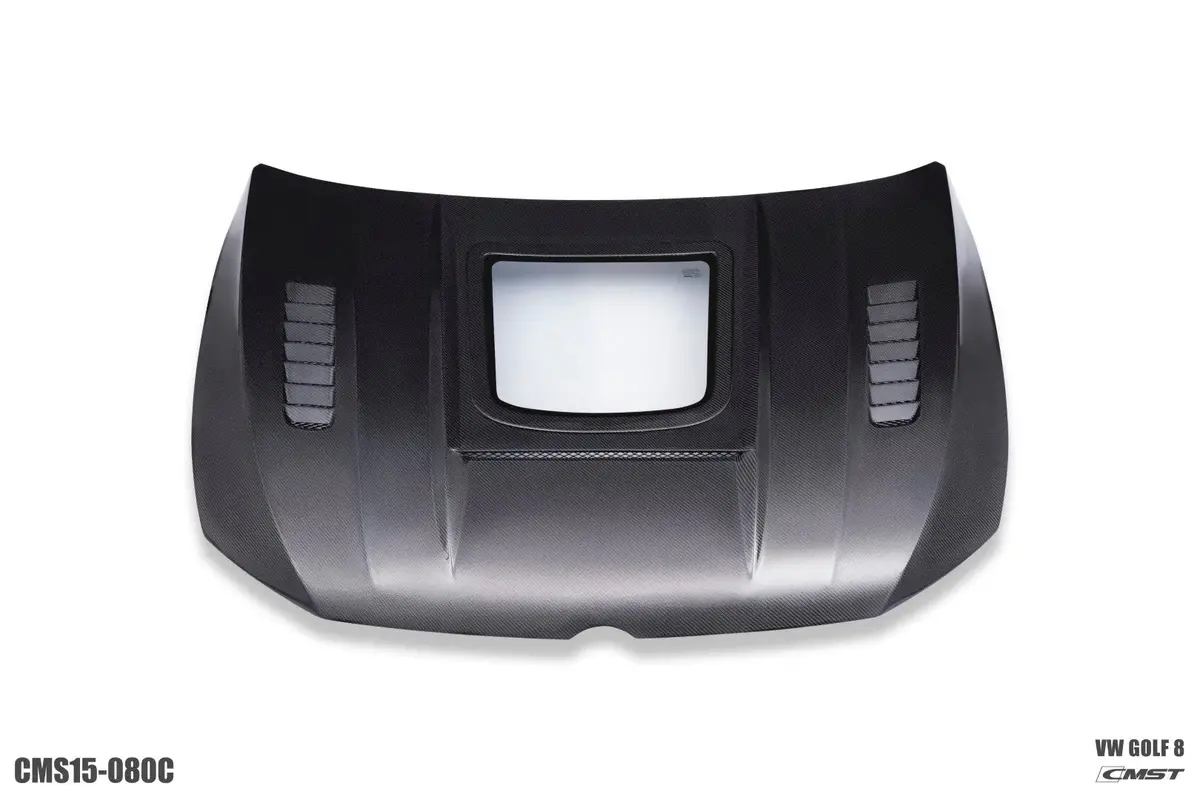 Cmst Tuning Carbon Fiber Clearview Hood Bonnet Glass Transparent For Golf & Gti & Golf R Mk8 1