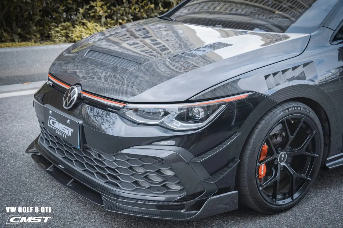 Cmst Tuning Carbon Fiber Front  Lip Spoiler For Volkswagen Gti Mk8 1