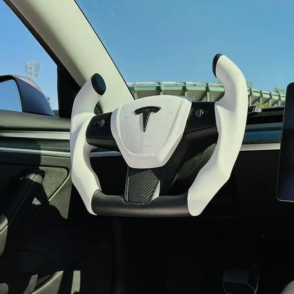Custom Carbon Fiber Steering Wheel For Tesla Model 3 / Y【F1 Style】 1