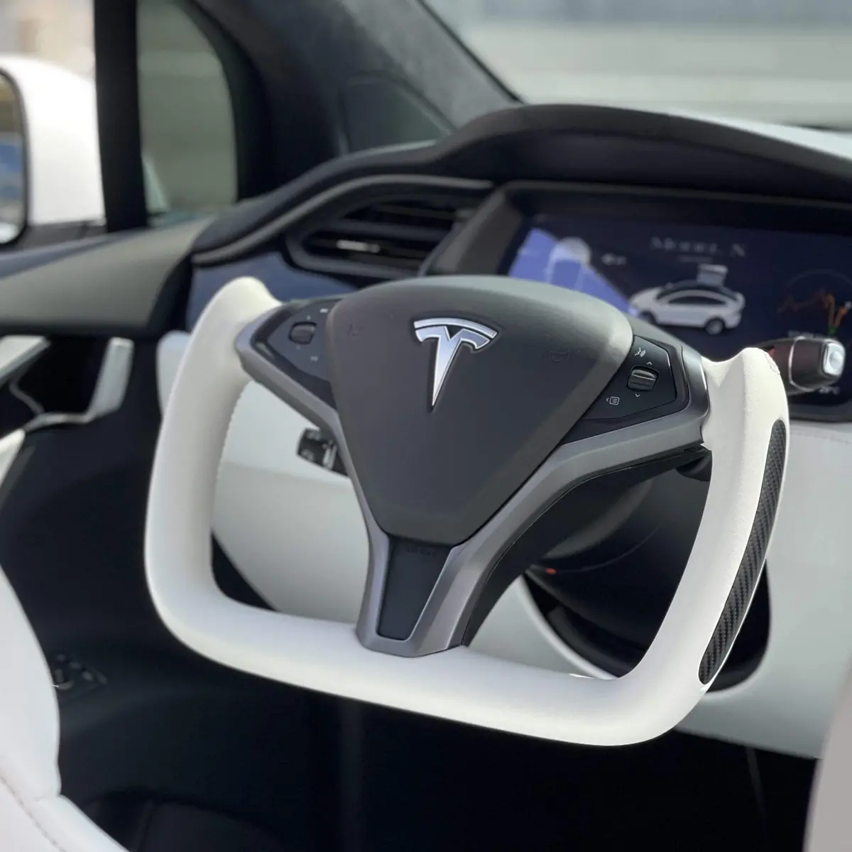 Tesery Custom Yoke Steering Wheel Replacement For Tesla Model X / S 2012-2020 1