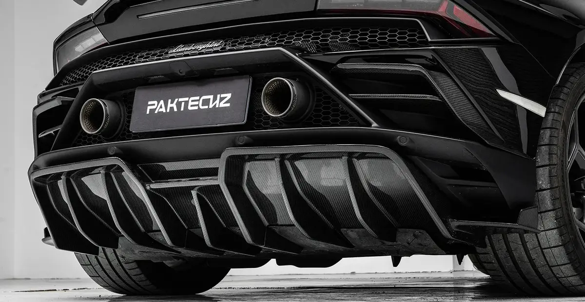 Paktechz Carbon Fiber Rear Diffuser For Lamborghini Huracan Evo 1