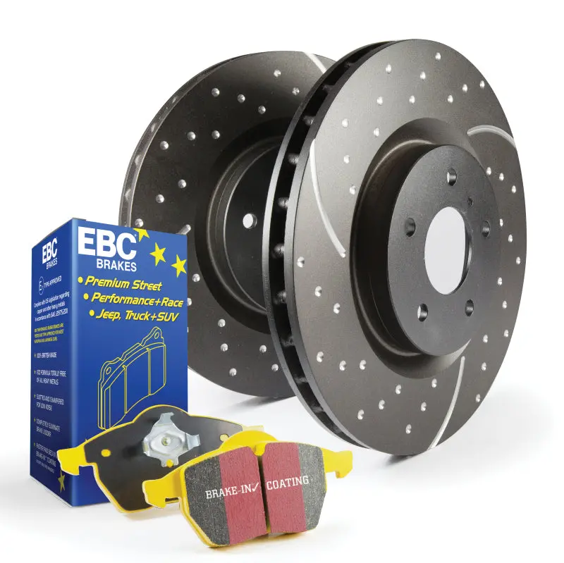 Ebc S5 Brake Kit – Yellowstuff Performance Pads With Gd Grooved Rotors 1