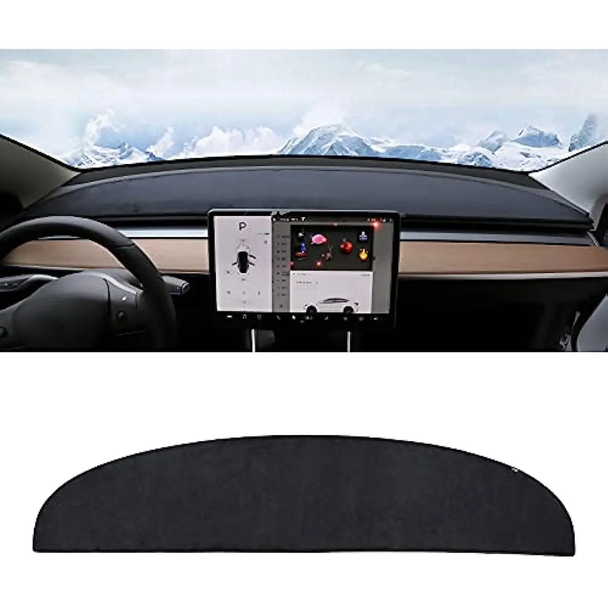 Dashboard Blackout Mat For Model 3/Y 1