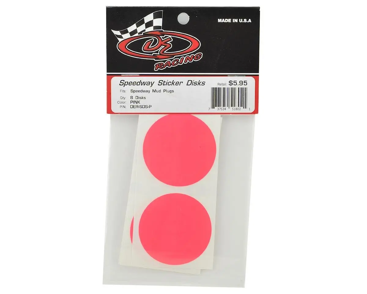 Der-Sds-P Pink Speedway Mudplug Sticker Disks 1