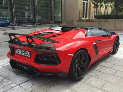 Dmc Lamborghini Aventador Carbon Fiber Rear Bumper Grill Vents Cover Frames 2