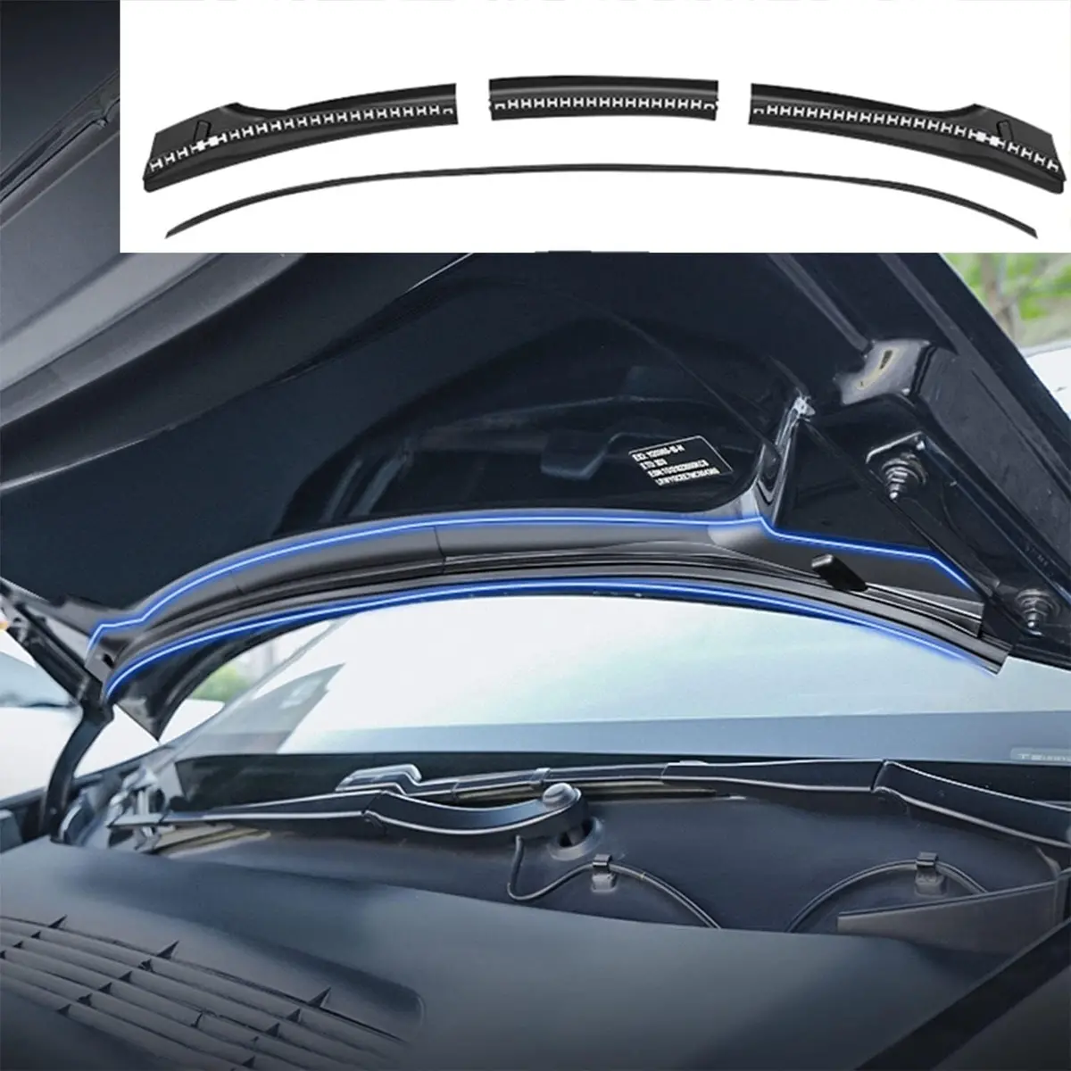 Double-Channel Waterproof Strip For Tesla Mode Y 1