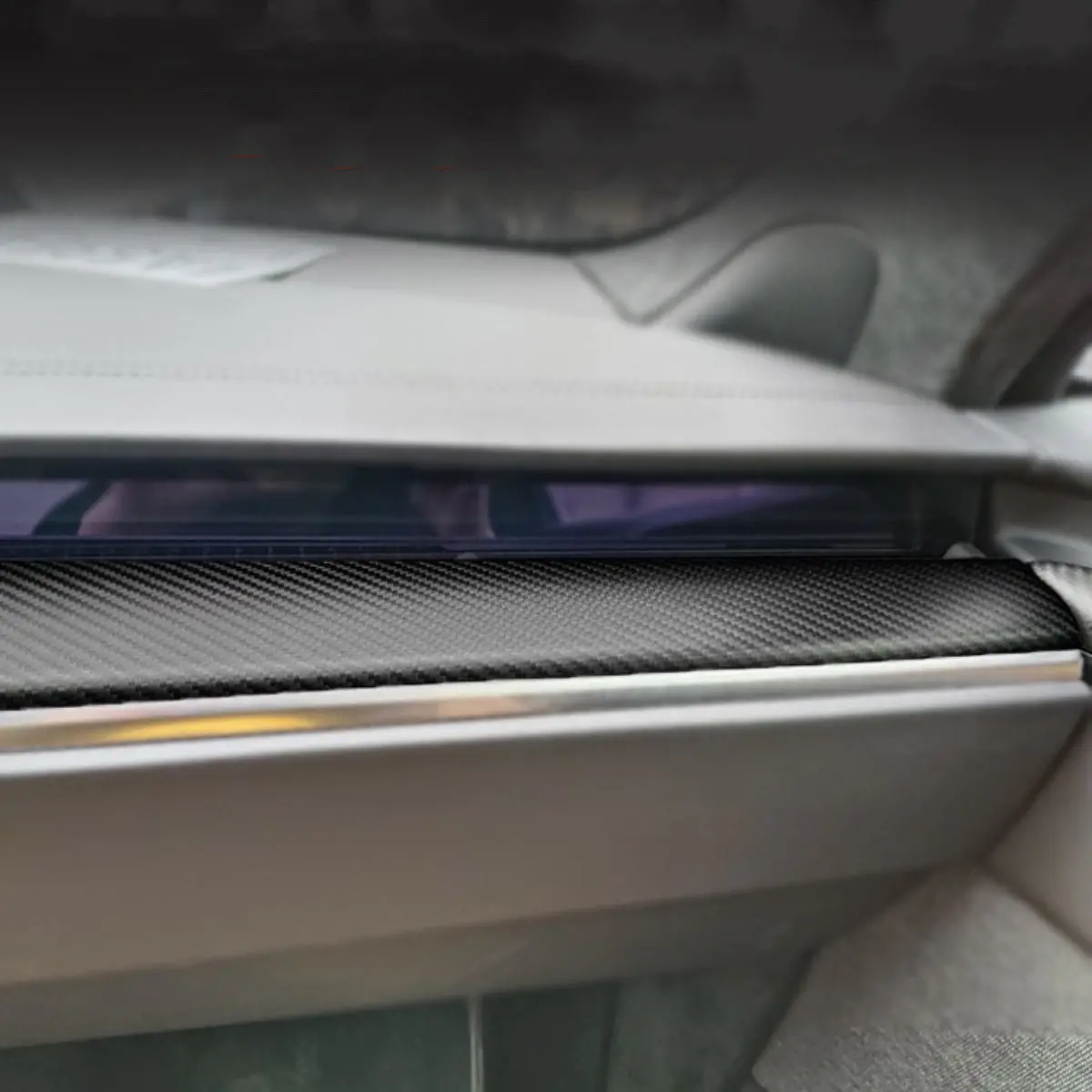 Dry Carbon Fiber Dashboard Panel Overlay For Model S/X 2021+ | 3 Finishes | Uv Protected | Peel & Stick 1