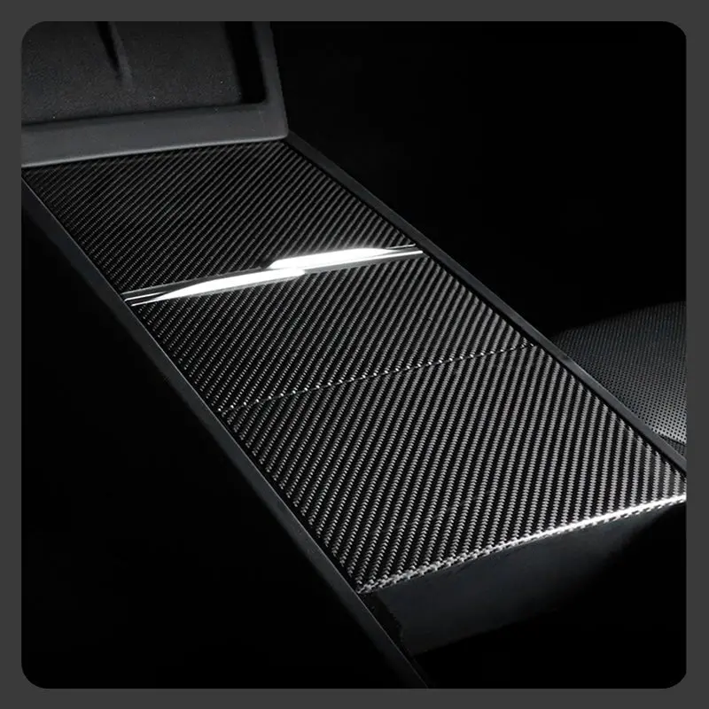 Dry Carbon Fiber Panel Console Wrap For Model Y Juniper / Model 3 Highland 2