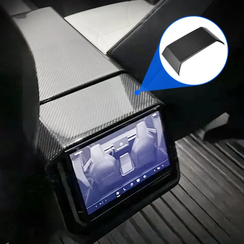 Dry Carbon Fiber Rear Screen Frame Cover / Frame Full Wrap For Cybertruck 1