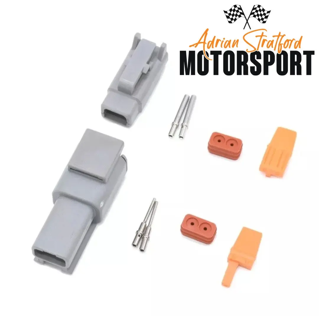 Deutsch Dtm Style 2 Pin Connector Set With Genuine Pins 1