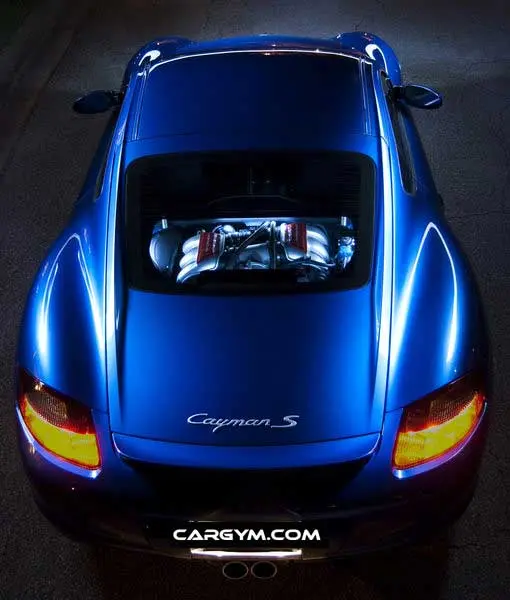 Porsche 987 Cayman Transparent Engine Cover 1