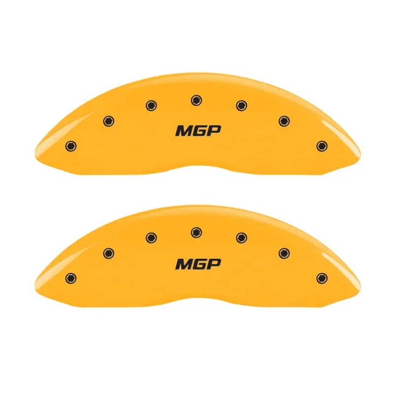 Mgp Engraved Two-Piece Front Caliper Cover Set – Yellow Finish With Black Char – Fits 1998 Ford E-150 Econoline 1
