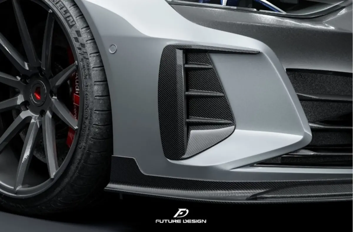 Future Design Blaze Carbon Fiber Front Bumper Side Vents For Audi E-Tron Gt 1