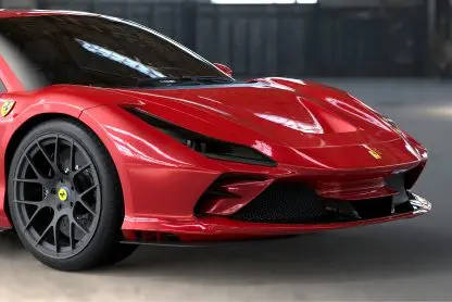 Dmc Ferrari F8 Tributo: Forged Carbon Fiber: Front Bumper Grills: Air Vents Trims: Install Above The Oem Lip Splitters Covers 1