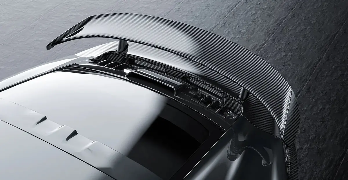 Paktechz Dry Carbon Fiber Rear Wing Spoiler For Porsche 911 992 Turbo S 2019+ 1