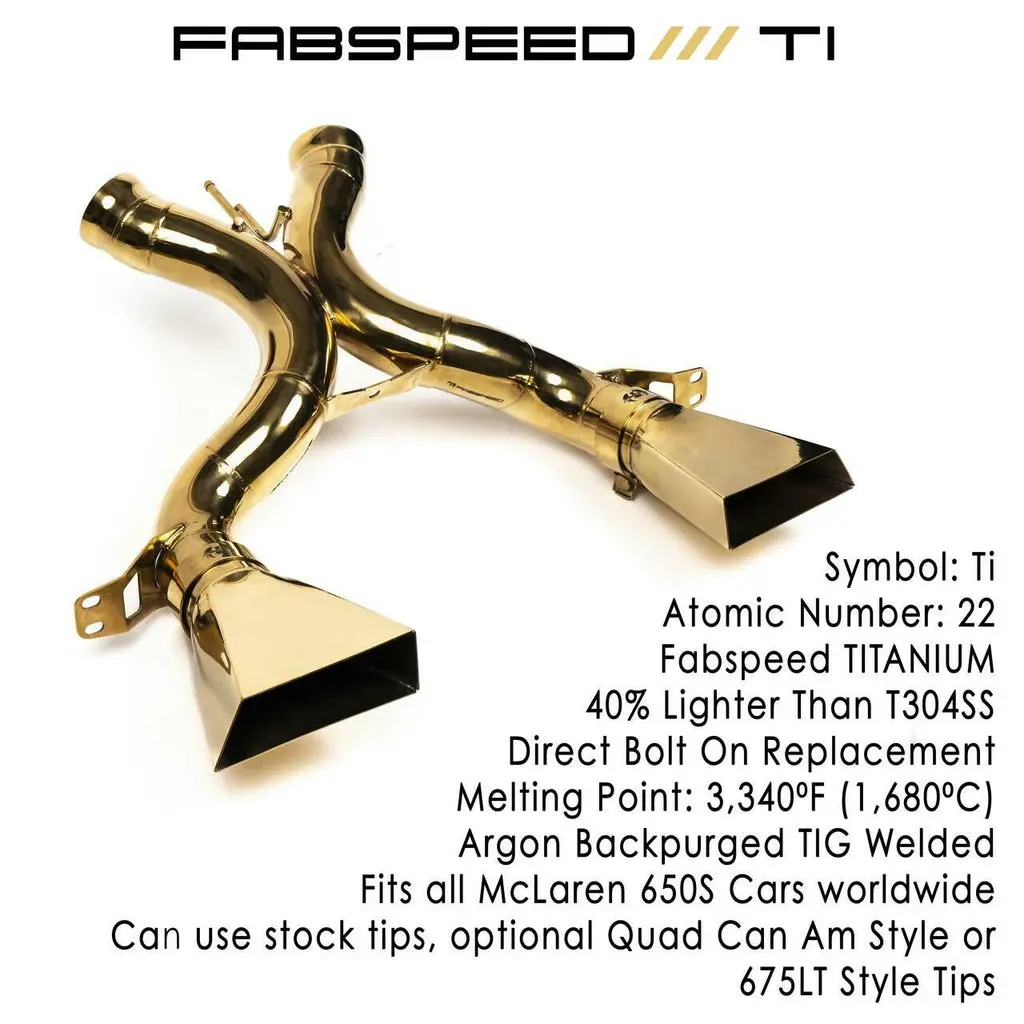 Fabspeed Mclaren 650S Supreme Titanium X-Pipe Exhaust System (2014-2017) 1