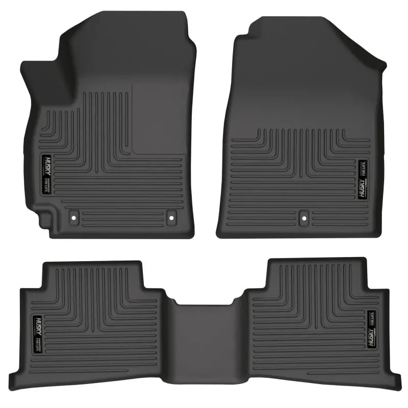 Husky Liners Weatherbeater Floor Mats For 2021–2022 Kia Seltos – Front & Second-Row, Black 1