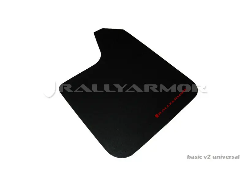 Rally Armor Universal Mud Flap – Basic Black Design With Red Logo (Hardware Not Included) 1