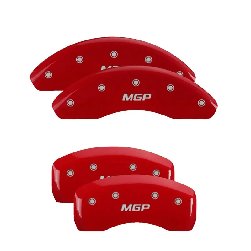 Mgp Engraved Red Caliper Covers With Silver Lettering For 2018 Kia Stinger (Front & Rear) 1