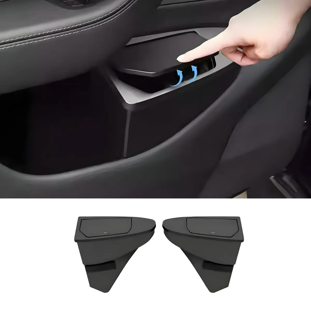 Front Door Trash Can Organizer For Model Y Juniper (2Pcs) 1