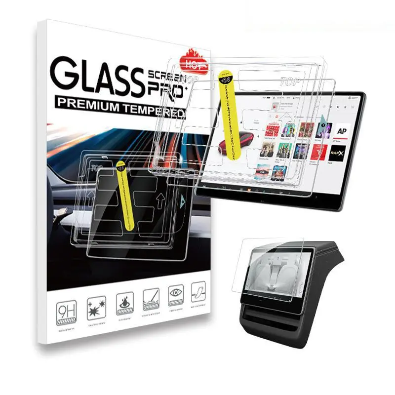 Front & Rear Display Tempered Glass Screen Protector For Model Y Juniper / 3 Highland 1
