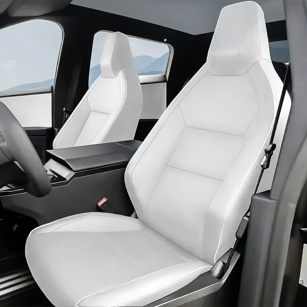 Full Leather Seat Covers For Cybertruck (10 Pcs) 1