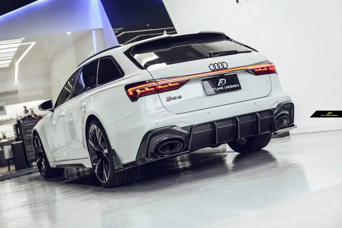 Future Design Blaze Carbon Fiber Rear Diffuser & Rear Canards For Audi Rs6 C8 2020-2022 1