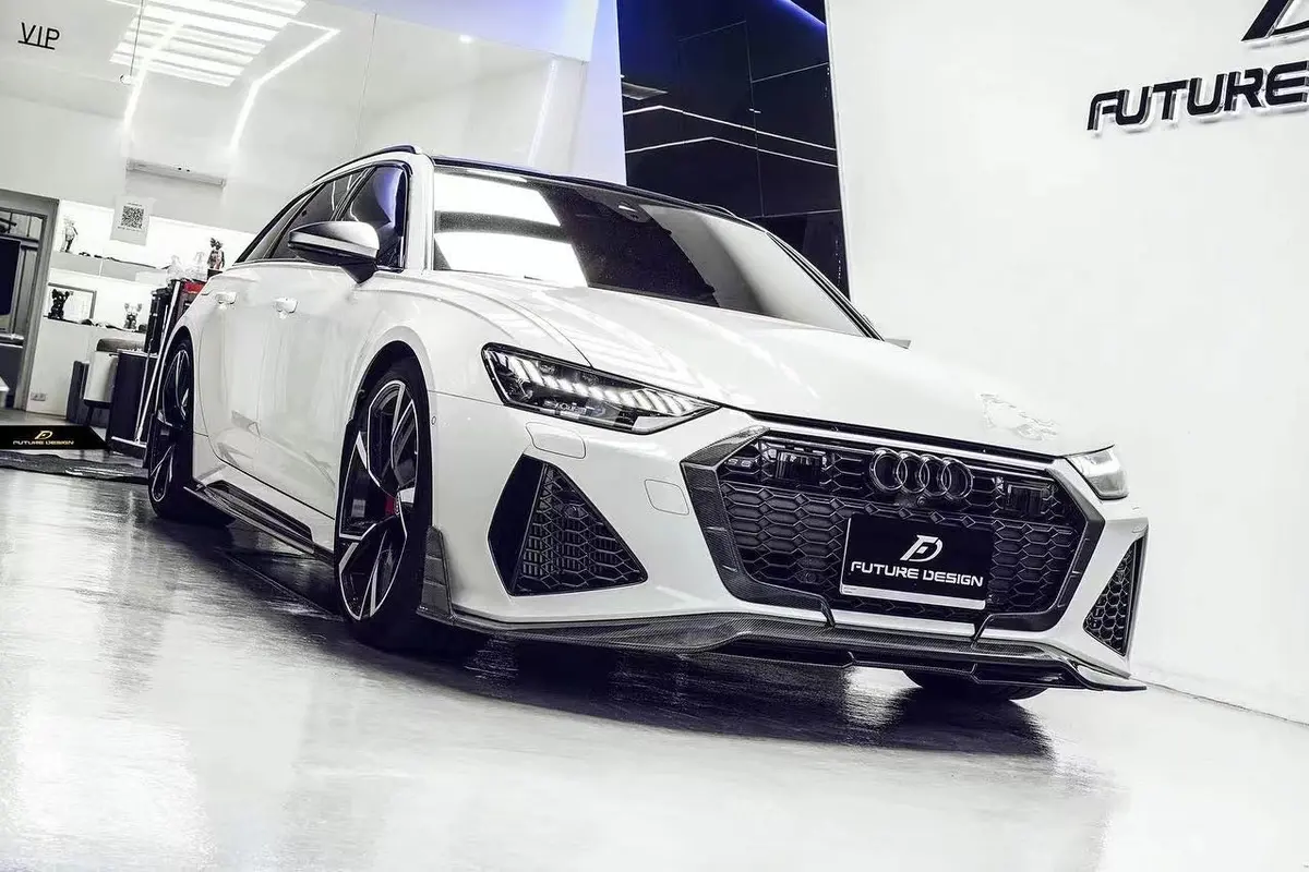 Future Design Blaze Carbon Fiber Front Lip Splitter For Audi Rs6 C8 2020-2022 1