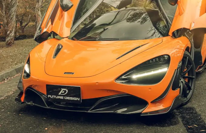 Future Design Carbon Fiber Front Lip Splitter For Mclaren 720S 1