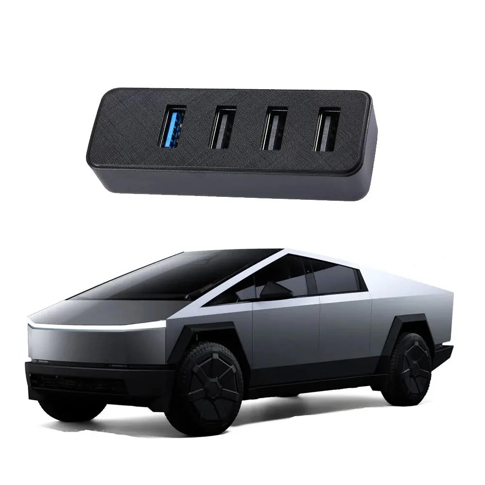 4-In-1 Glove Box Usb Hub For Cybertruck 2024+ | Usb 3.0 | Dedicated Dashcam Port 1