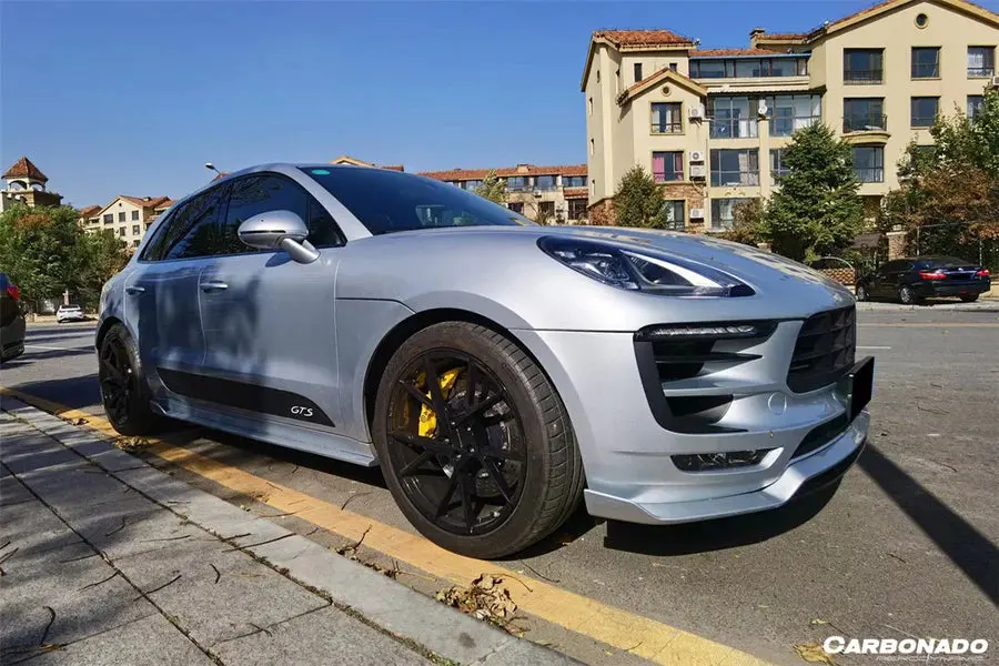 Carbonado Ats Carbon Fiber Front Lip Spoiler For Porsche Macan Gts / Macan Turbo / Turbo S 2014-2017 1