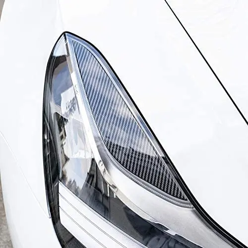 Headlight Eyelid Trimming Eyebrow Stickers Suitable For Tesla Model 3 （2017-2021） 1
