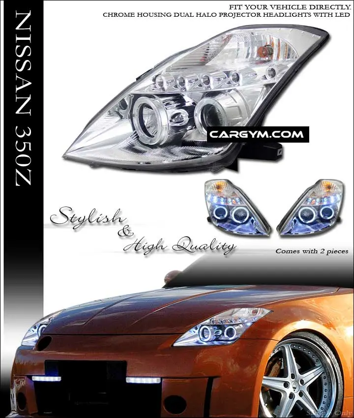 Nissan Fairlady 350Z Z33 Led Halo Rings Projector Headlight 1