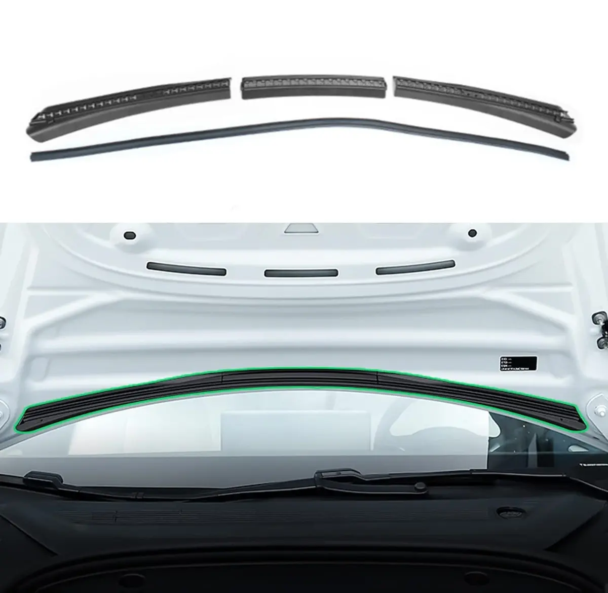Hood Weather Strip For Tesla Model 3 2017-2023.10 1
