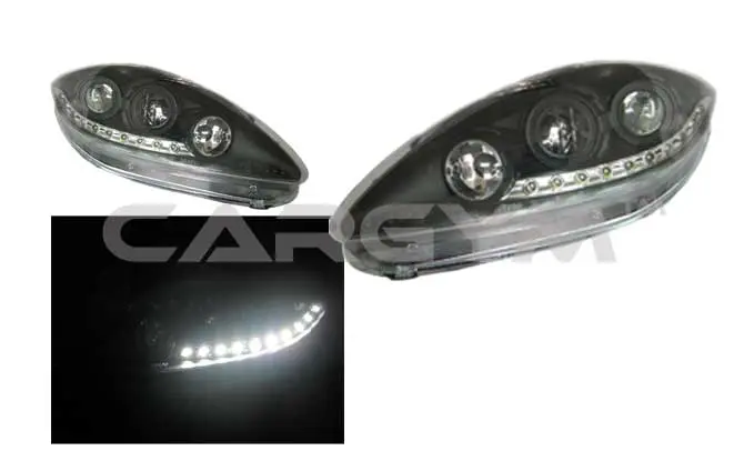 Seat Leon 2005+ Black Housing Led Headlight 1