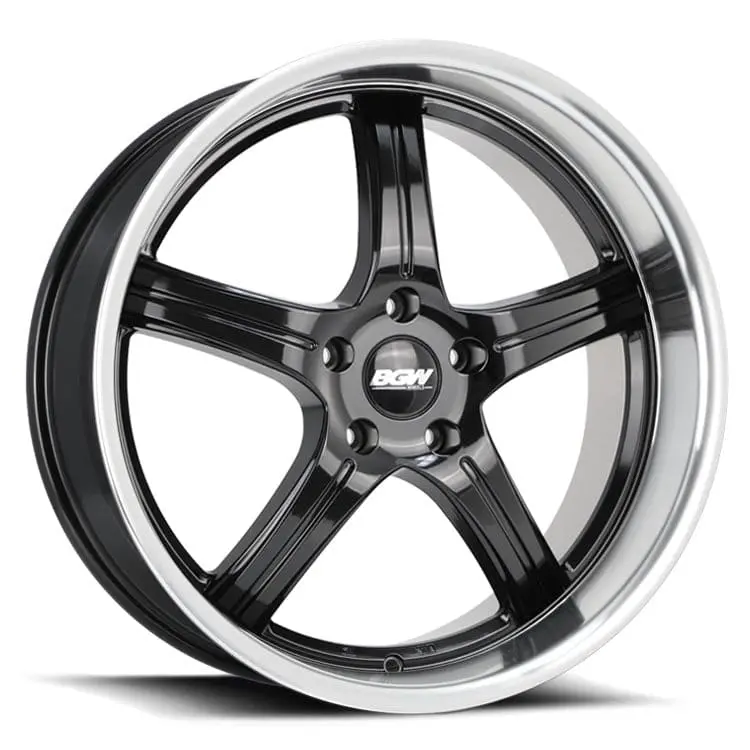 Bgw Rampage Gloss Black W/Machined Lip Wheel 1
