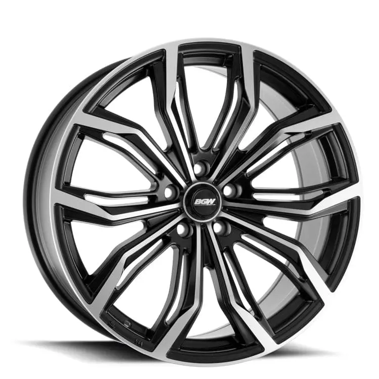 Bgw Black Widow Satin Black W/Machined Face Wheel 1