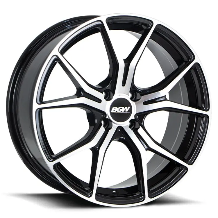 Bgw Compton Gloss Black W/Machined Face Wheel 1