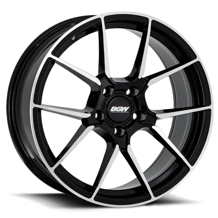 Bgw Aqua Gloss Black W/Machined Face Wheel 1