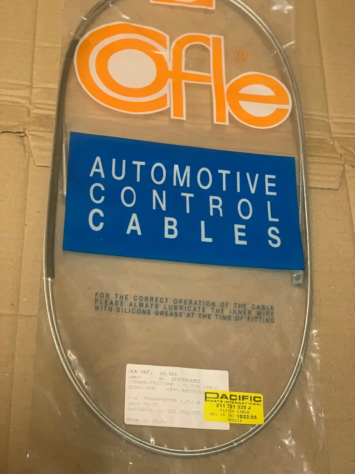 Clutch Cable, Lhd & Rhd - Kombi 1971 To 1979 1