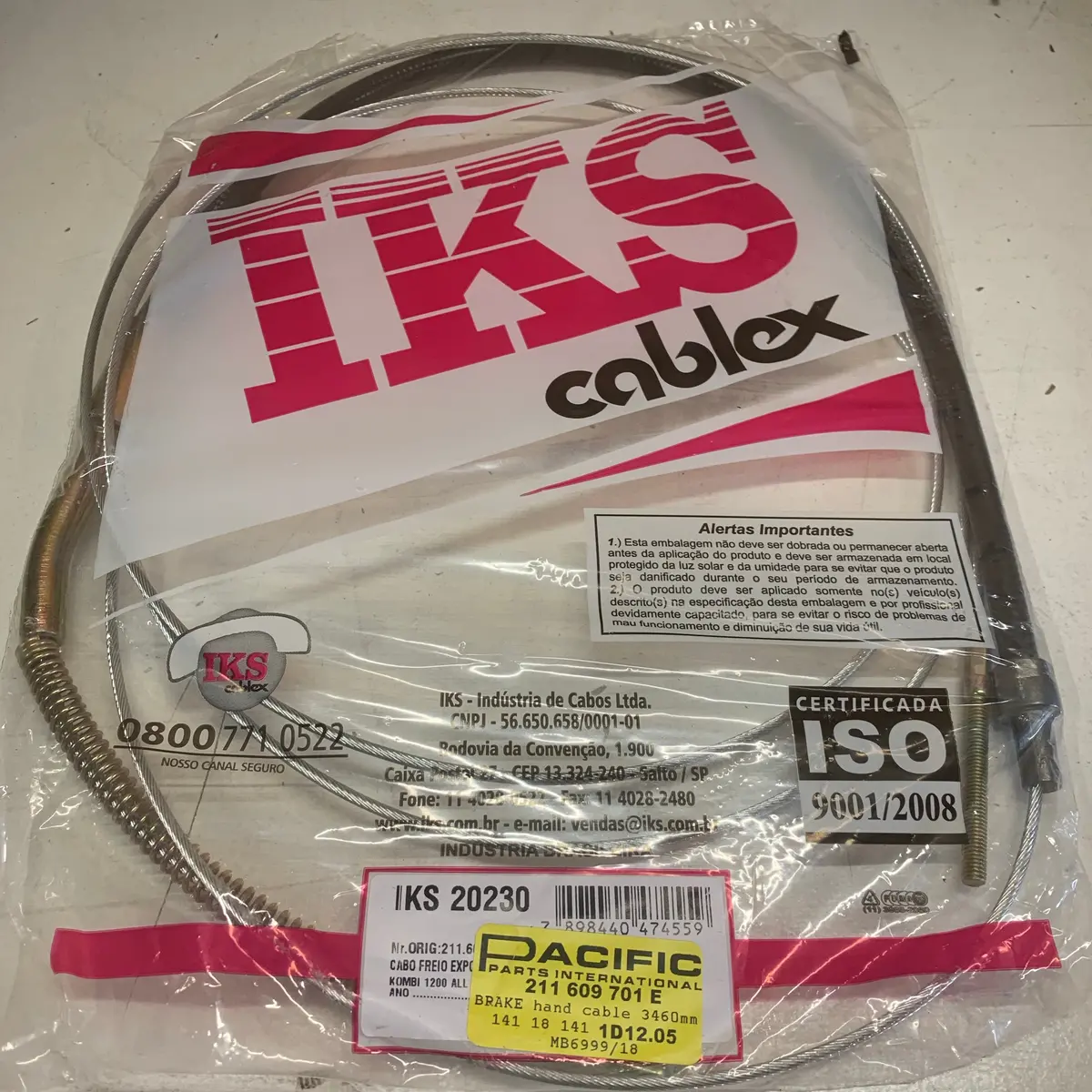 Handbrake Cable, T2 Split 1960-63 1