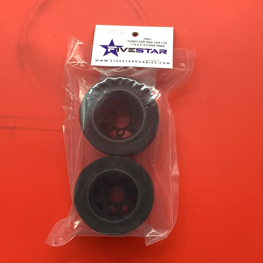 Rudis 70501 Funny Car /Rail Car 1/10 1.75"X2.75" Foam Tires 1