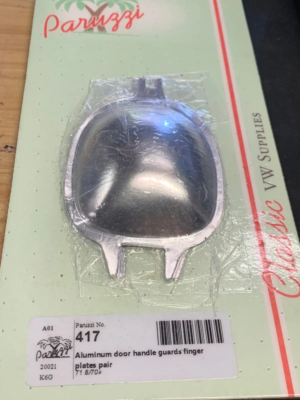 Aluminium Door Handle Guards, Beetle 1971-85 1