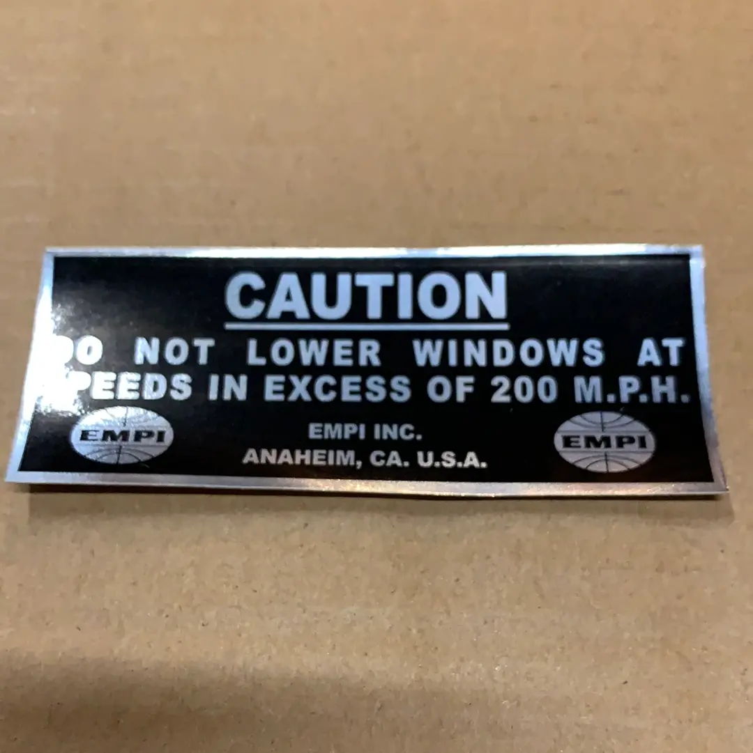 'Caution' Sticker 1