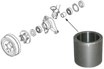 Rear Wheel Bearing Spacer, Kombi 1968On 1