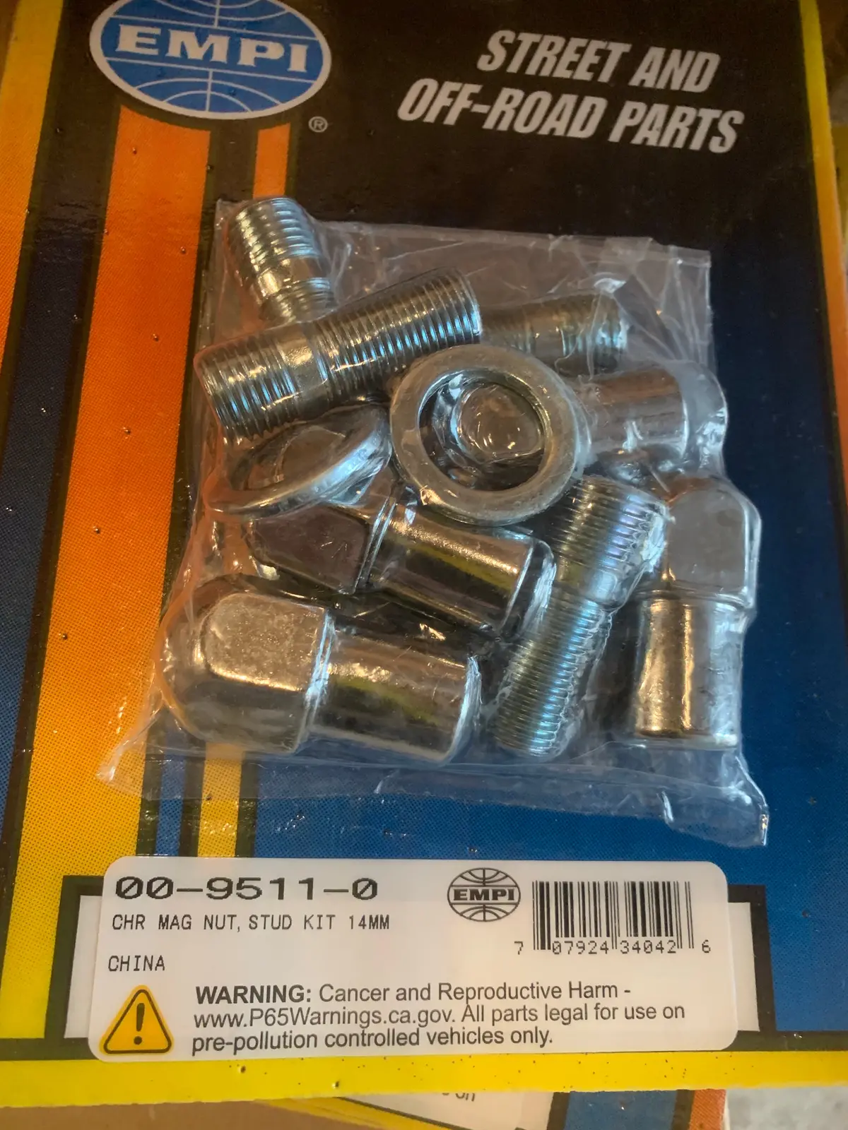 Wheel Nut Stud Kit (Chrome Mag Kit), 14Mm 1