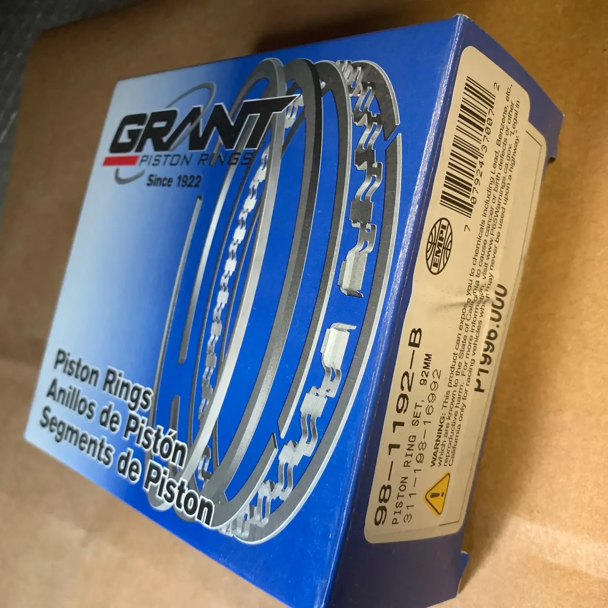 Piston Ring Set, 92Mm (1.5X2x4) 1
